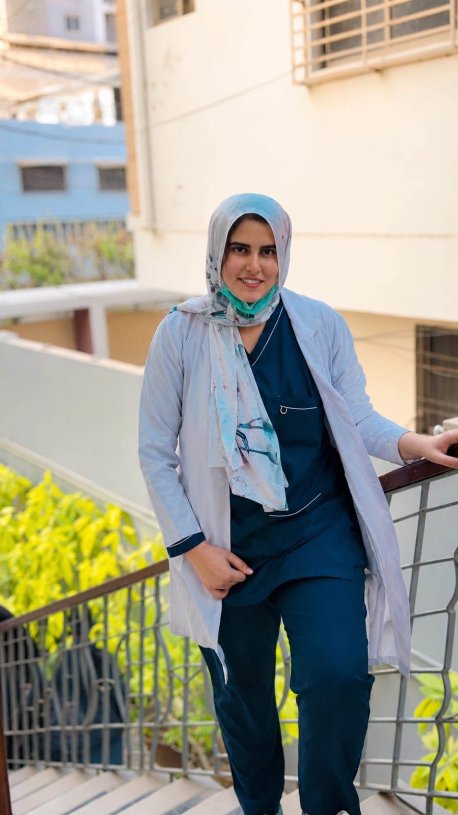 Healthcare professional with patient